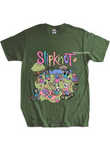 Slipknot Music Group Haki Rengi Baskılı Oversize T-shirt