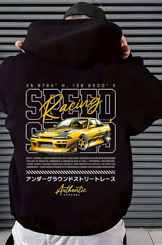 Speed Racing Tasarım Kapşonlu Unisex Sweatshit Hoodie