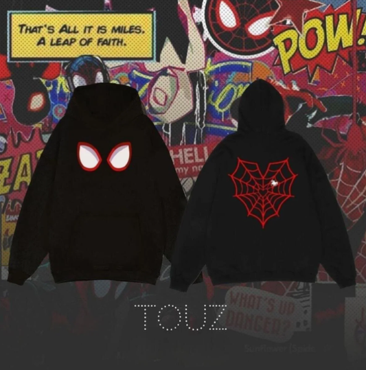 Spider Web Kapşonlu Sweatshirt