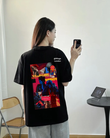 Unisex Star Girl Written Baskılı Bisiklet Yaka T-Shirt