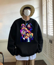Street Wear Hip-Hop Kings Of Rap Oversize Unisex Siyah Bisiklet Yaka Sweatshirt