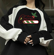 Streetwear New Year Merry Christmas Baskılı Siyah Unisex Oversize Bisiklet Yaka Sweatshirt