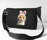 Siyah Rabbit Cat Postacı Çantası