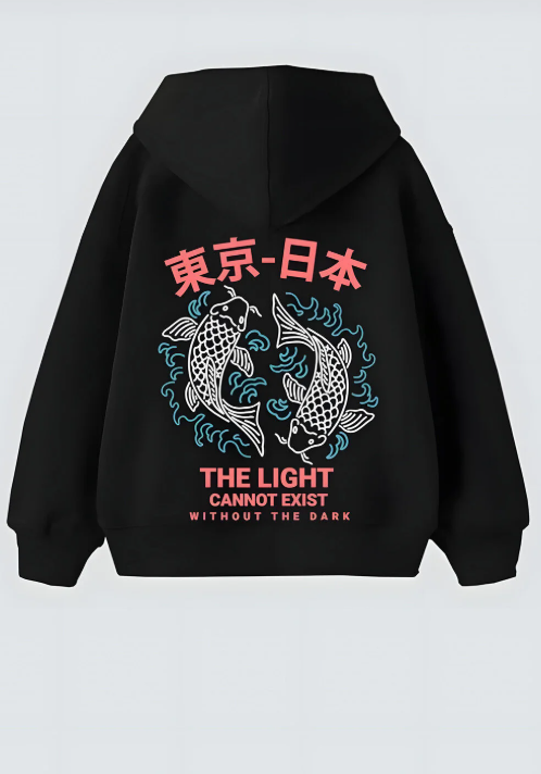 The Light Connot Exist Tasarım Unisex Oversize Kapşonlu Hoodie Sweatshirt