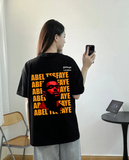 Unisex The Weekend Name Sırt Baskılı Bisiklet Yaka T-Shirt
