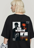 Unisex The Weekend Photo Collage Baskılı Bisiklet Yaka T-Shirt