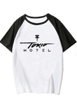 Tokio Hotel Beyaz Reglan Kol Oversize T-shirt