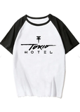 Tokio Hotel Beyaz Reglan Kol Oversize T-shirt