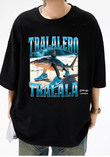 Unisex Tralalero Tralala Baskılı Bisiklet Yaka T-Shirt