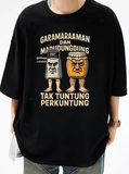 Unisex Tung Tung Sahur Yazılı Baskılı Bisiklet Yaka T-Shirt