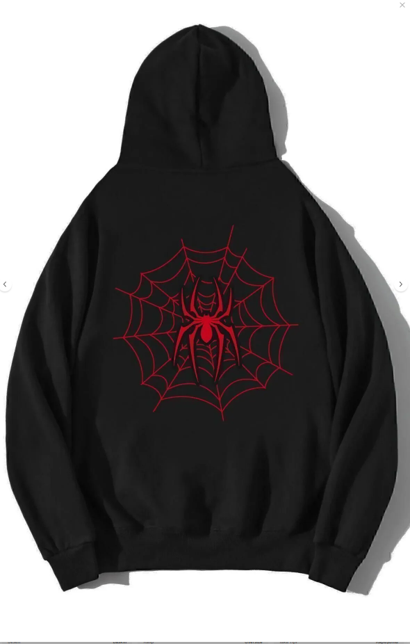 Unisex Oversize Spider Hoodie