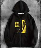 Unisex Siyah Kill Bill Baskılı Oversize Sweatshirt