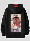 Unisex Siyah Oyun Baskılı Oversize Sweatshirt