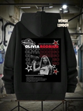 Unisex Siyah Şarkıcı Baskılı Oversize Sweatshirt
