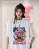 Radiant Soul Fierce Heart Baskılı Beyaz T-Shirt
