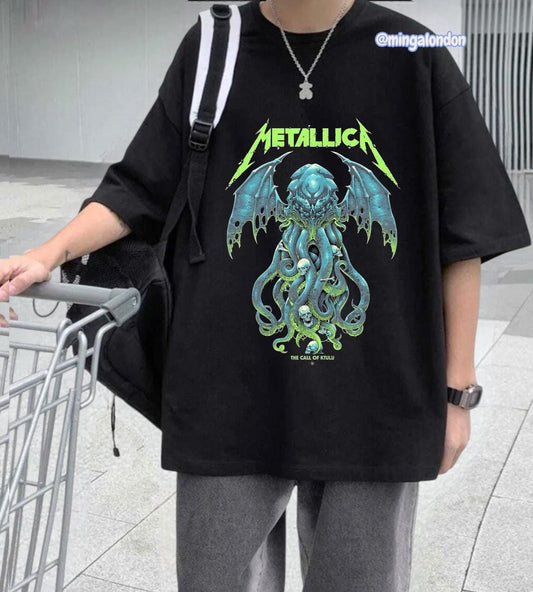 Metallıca Baskılı Siyah T-Shirt