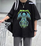 Metallıca Baskılı Siyah T-Shirt