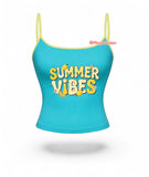 Mavi Summer Vıbes Baskı Askılı Crop