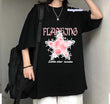 Flashing Yıldız Baskılı Siyah T-Shirt