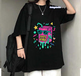 100% Vıbe Baskılı Siyah T-Shirt