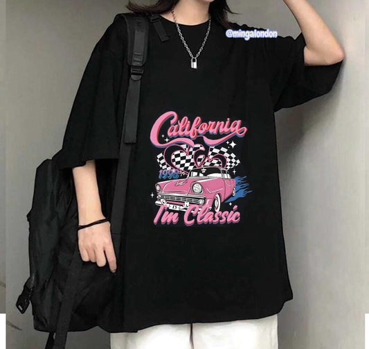 California Im Classic Baskılı Siyah T-Shirt