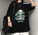 Escape Baskılı Siyah T-Shirt