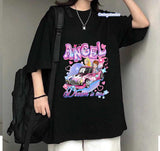 Angel 2000 Baskılı Siyah T-Shirt