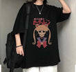 Sailor Moon Kurukafa Baskılı Siyah T-Shirt