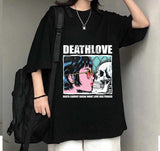 Death Love Baskılı Siyah T-Shirt