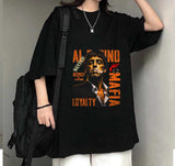 Al Pacino Mafıa Baskılı Siyah T-Shirt