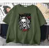 Rock Star Energy Drink Mayhem Festıval Baskılı Haki T-Shirt