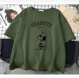 Peanuts Sınce 1950 Baskılı Haki T-Shirt