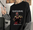 Fake Kollu Iron Maıden Baskılı Oversize T-Shirt