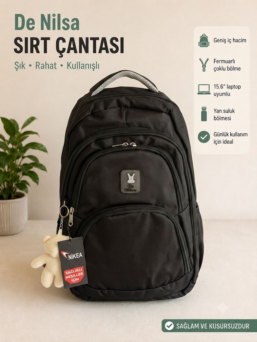 De Nilsa Sırt Çantası Siyah