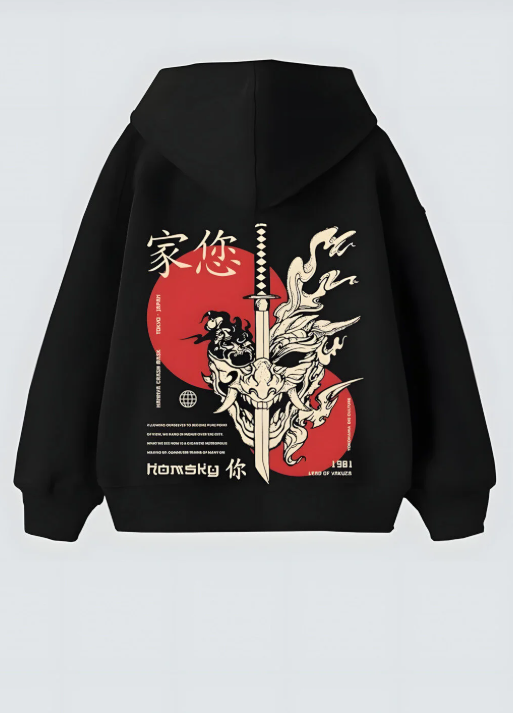 Yakuza Anime Tasarım Kapşonlu Unisex Sweatshit Hoodie